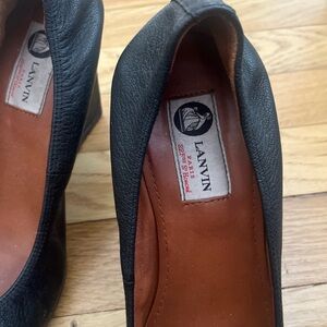 Lanvin Black Leather Loafers for Men